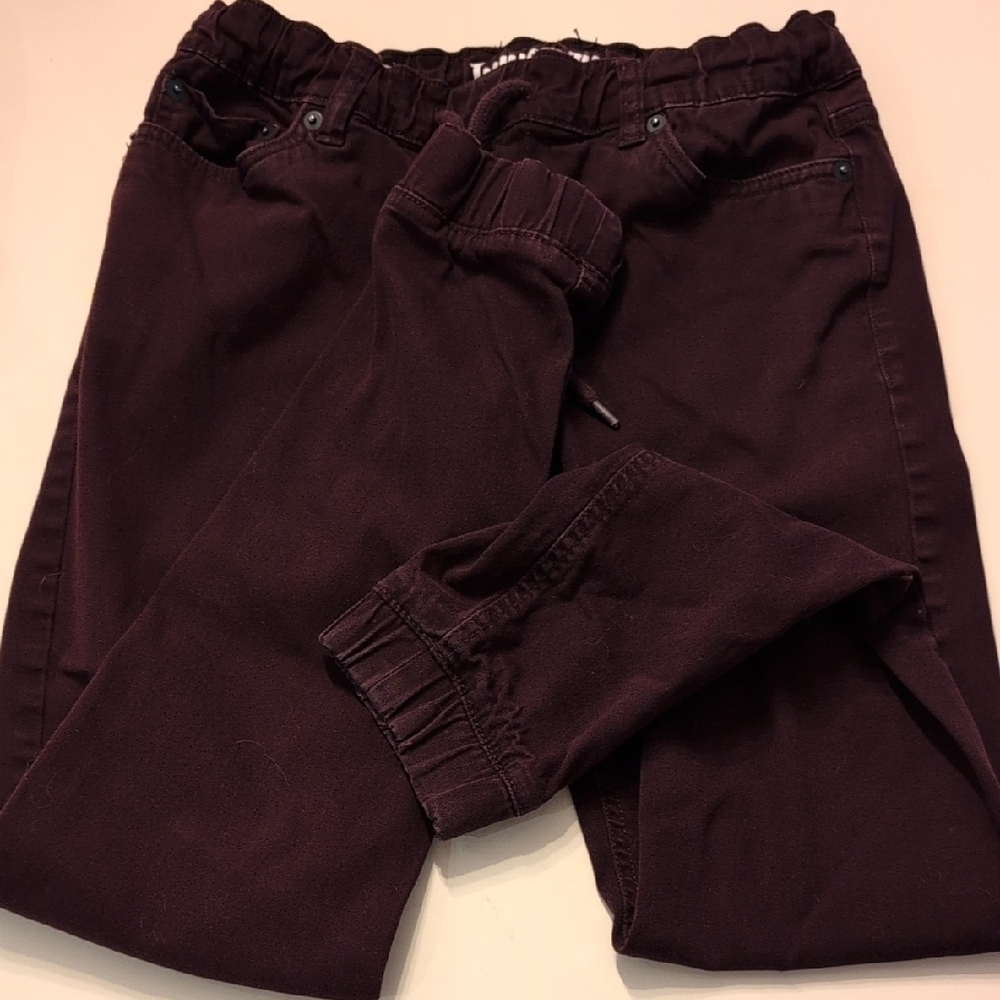 Jeanologie Burgandy Fitted Bottom Pants